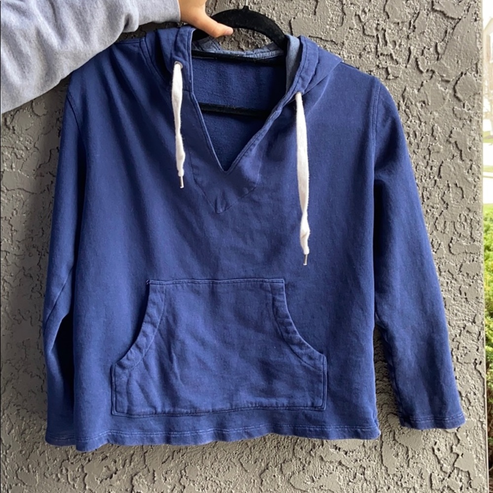 Navy blue cropped hoodie